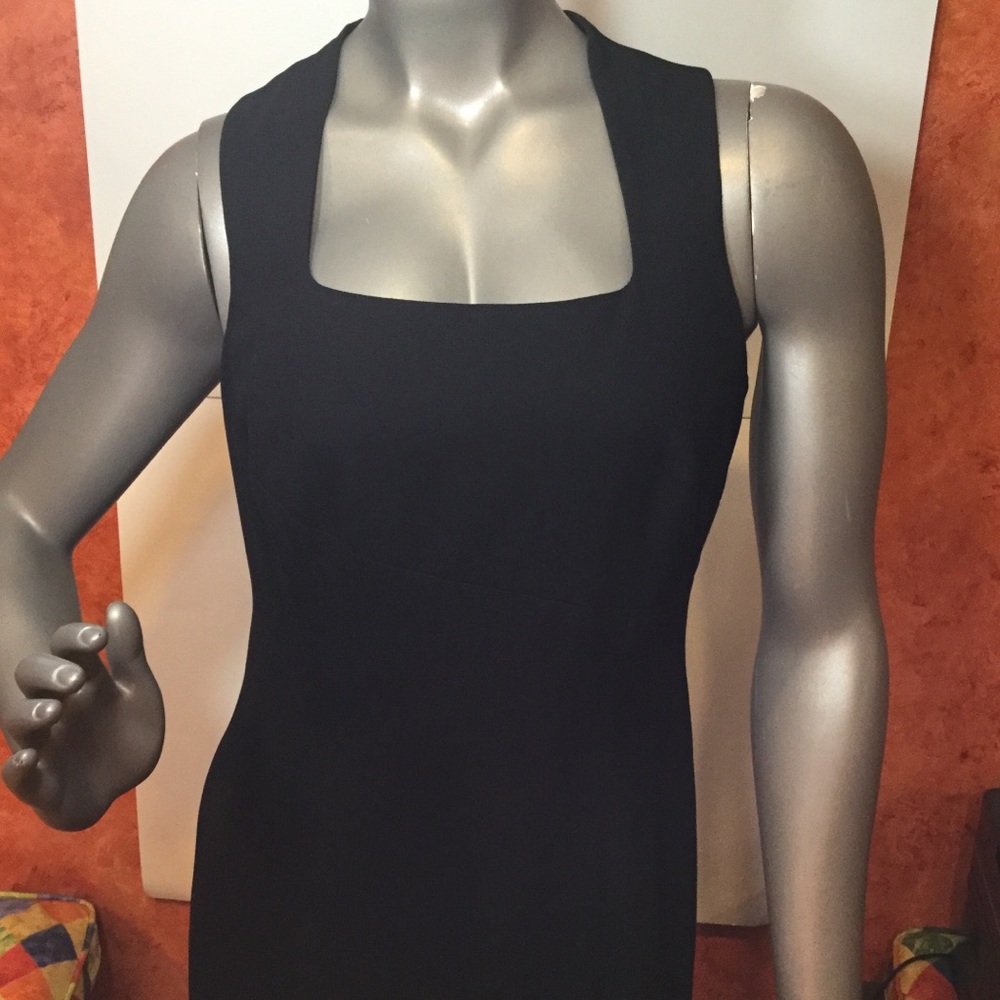 Liz Claiborne long black dress, sleeveless 8